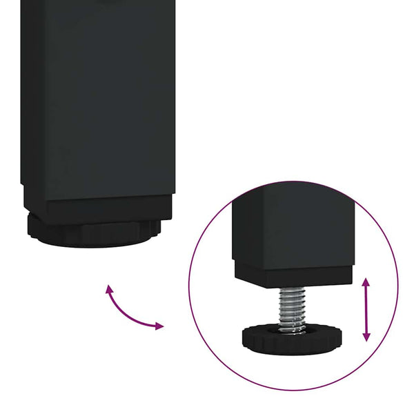 Konsolentisch Schwarz Eichenoptik mit Regal