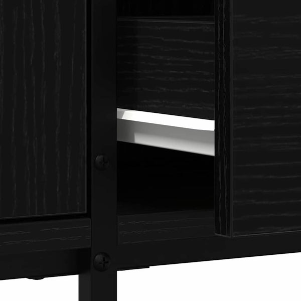 TV-Schrank, Schwarz Eichen-Optik, 200 cm