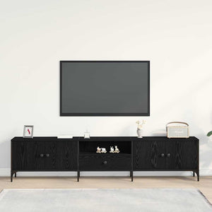 TV-Schrank, Schwarz Eichen-Optik, 200 cm