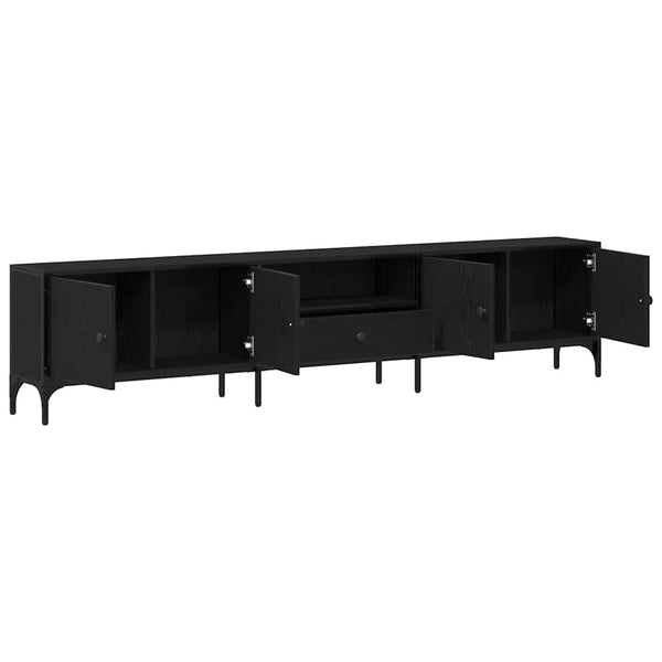 TV-Schrank, Schwarz Eichen-Optik, 200 cm