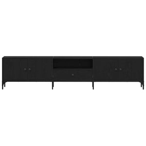 TV-Schrank, Schwarz Eichen-Optik, 200 cm