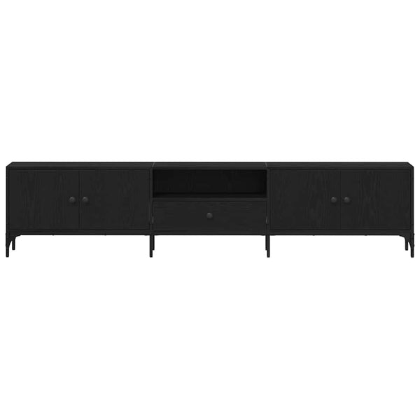 TV-Schrank, Schwarz Eichen-Optik, 200 cm
