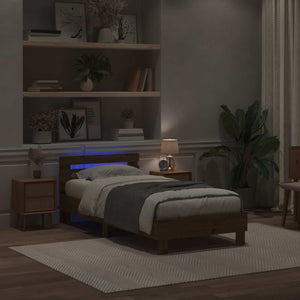 Bettrahmen mit LED 90x190 cm Artisan-Eiche
