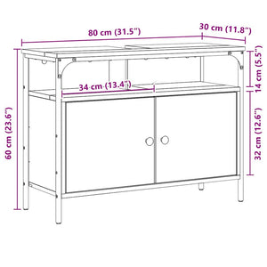Waschbeckenschrank Braun 80x60 cm