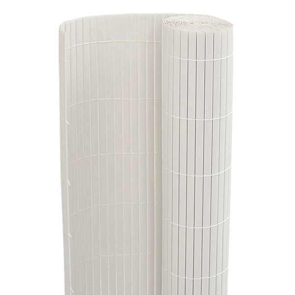 Doppelseitiger Gartenzaun Weiß PVC 1,8x3 m