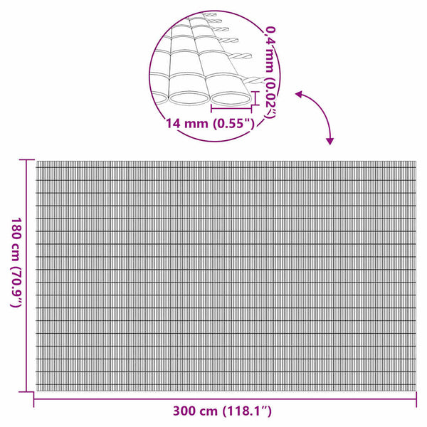 Doppelseitiger Gartenzaun Weiß PVC 1,8x3 m