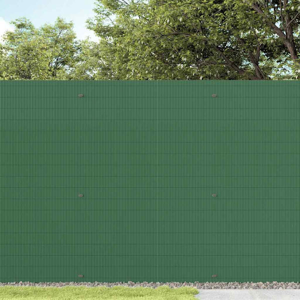 Grüner PVC Gartenzaun, Doppelseitig, 1,8x3 m