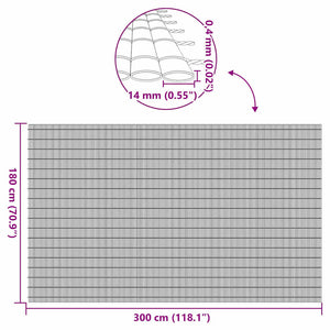 Grüner PVC Gartenzaun, Doppelseitig, 1,8x3 m