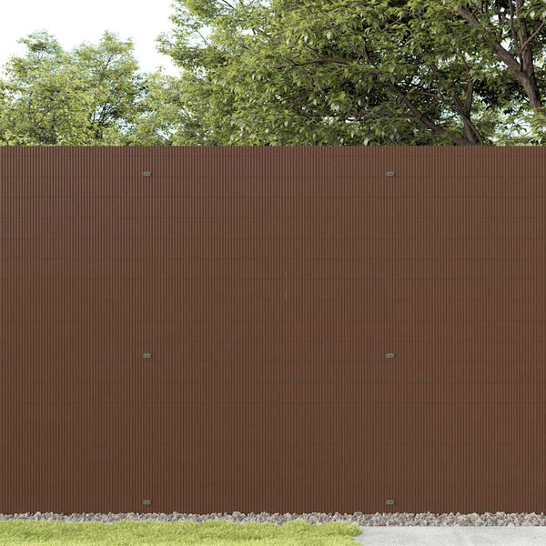 Doppelseitiger Gartenzaun Braun 1,8x3 m PVC