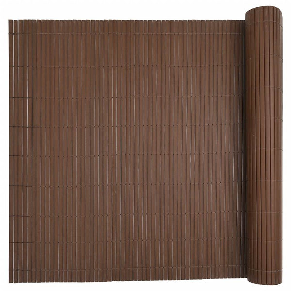 Doppelseitiger Gartenzaun Braun 1,8x3 m PVC