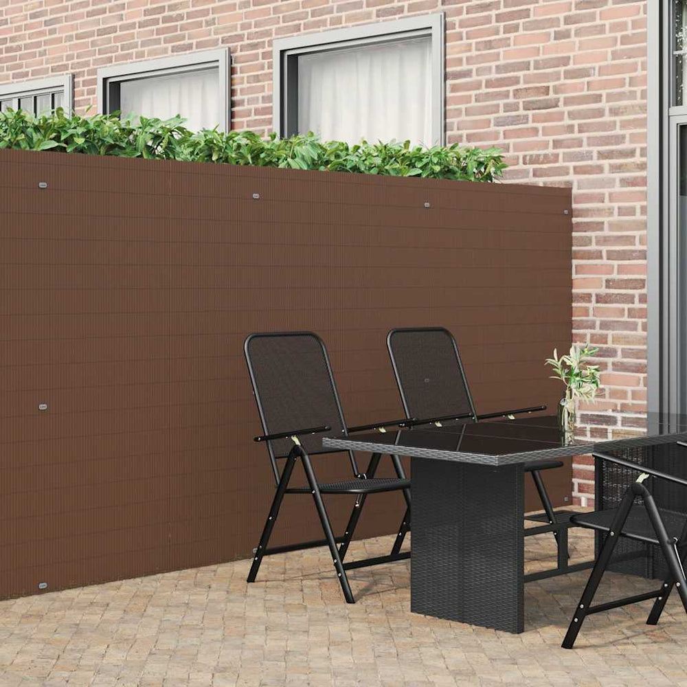 Doppelseitiger Gartenzaun Braun 1,8x3 m PVC