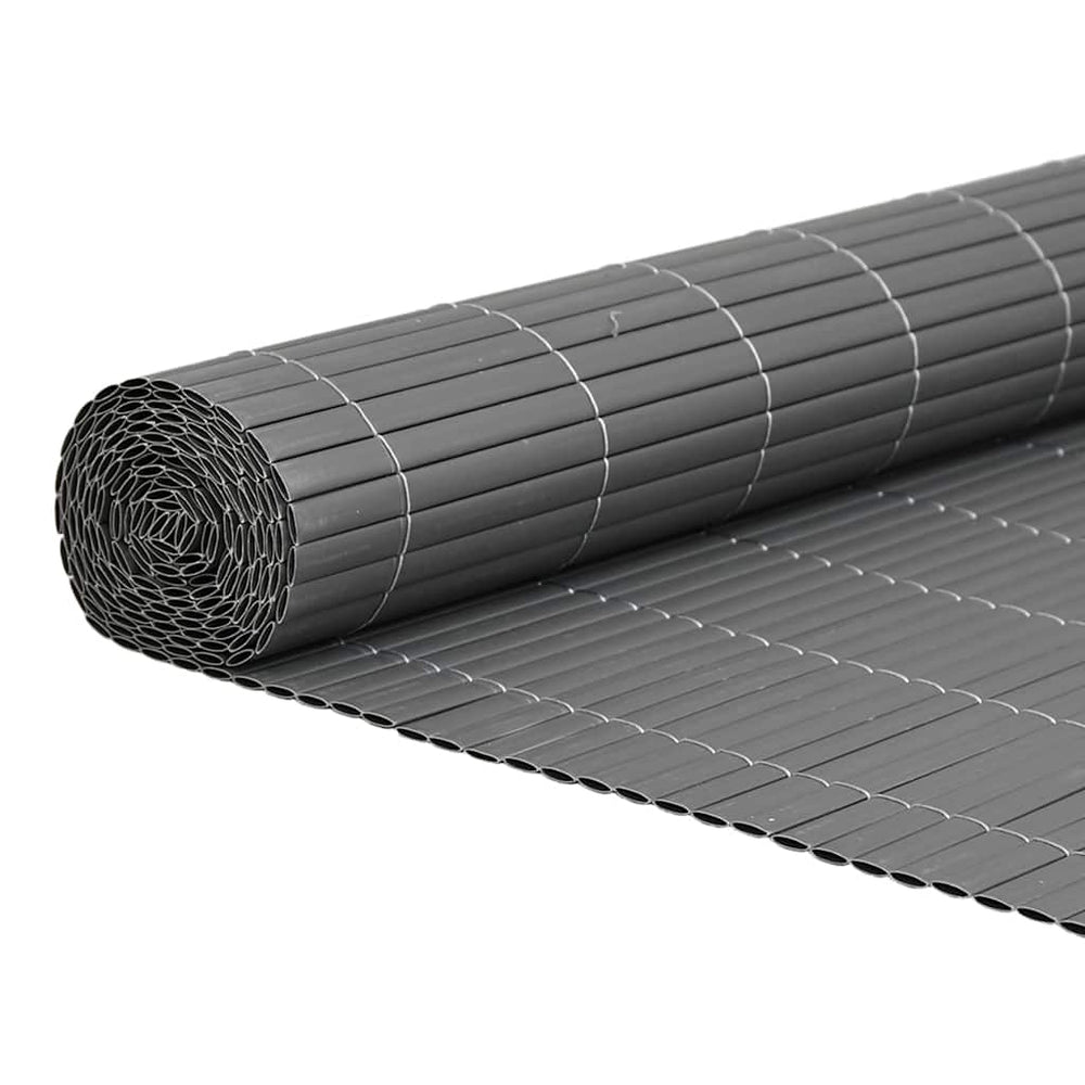 Grauer Gartenzaun, Doppelseitig, 1,8x3 m, PVC