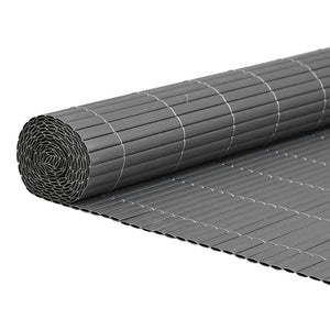 Grauer Gartenzaun, Doppelseitig, 1,8x3 m, PVC