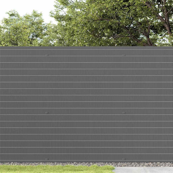 Grauer Gartenzaun, Doppelseitig, 1,8x3 m, PVC