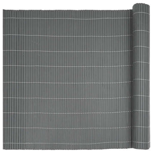 Grauer Gartenzaun, Doppelseitig, 1,8x3 m, PVC