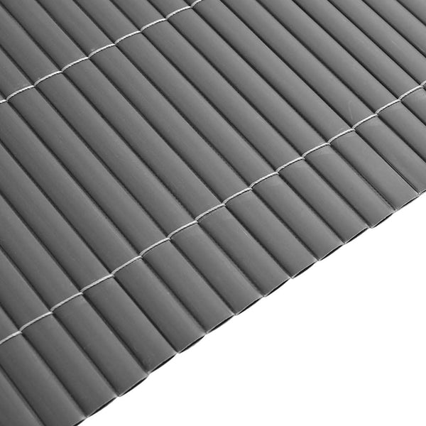 Grauer Gartenzaun, Doppelseitig, 1,8x3 m, PVC