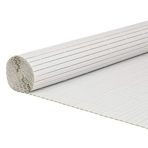 Doppelseitiger Gartenzaun Weiß PVC 1,8x5 m