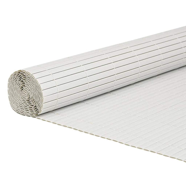 Doppelseitiger Gartenzaun Weiß PVC 1,8x5 m