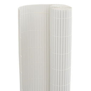 Doppelseitiger Gartenzaun Weiß PVC 1,8x5 m