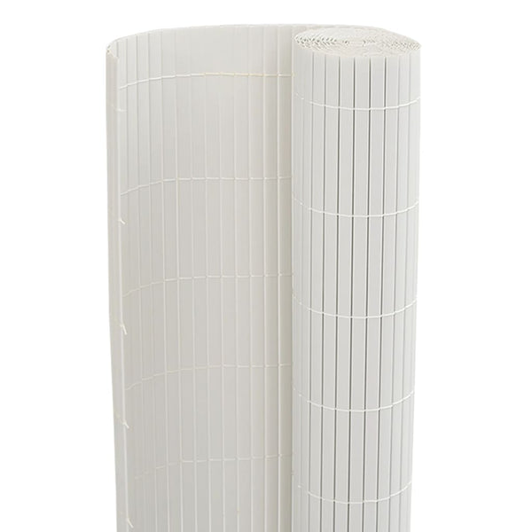 Doppelseitiger Gartenzaun Weiß PVC 1,8x5 m