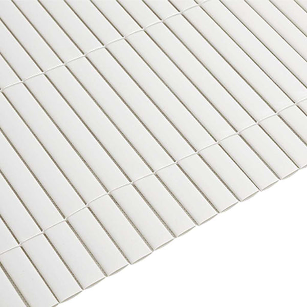 Doppelseitiger Gartenzaun Weiß PVC 1,8x5 m