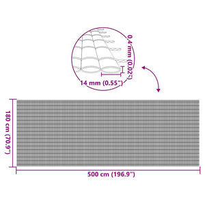 Doppelseitiger Gartenzaun Weiß PVC 1,8x5 m