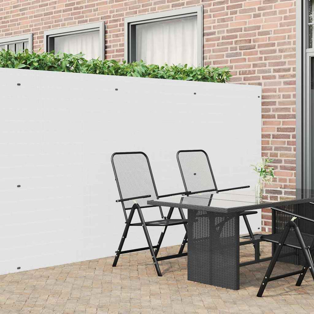 vidaXL Clôture de jardin double face Blanc 1,8x5 m PVC