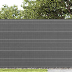 Grauer PVC Gartenzaun, Doppelseitig, 1,8x5 m
