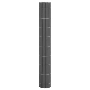 Grauer PVC Gartenzaun, Doppelseitig, 1,8x5 m