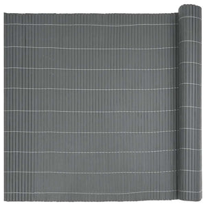 Grauer PVC Gartenzaun, Doppelseitig, 1,8x5 m