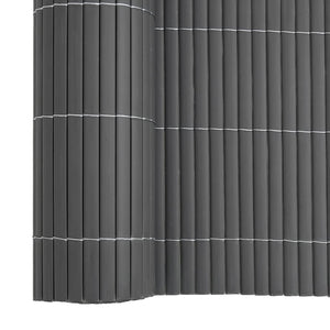 Grauer PVC Gartenzaun, Doppelseitig, 1,8x5 m