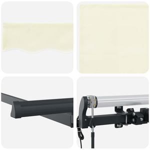 Einziehbare Markise Creme 250x200 cm