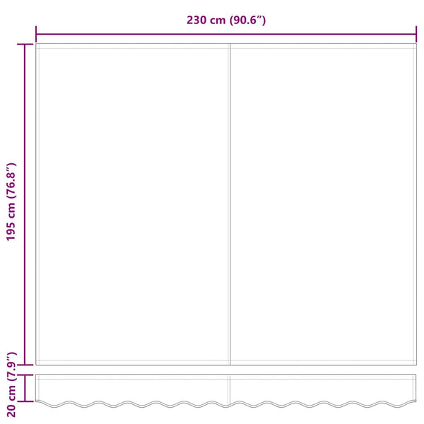 Markisenrahmen Bordeauxrot 250x200 cm