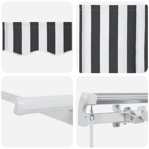 Einziehbare Markise Anthrazit 250x200 cm