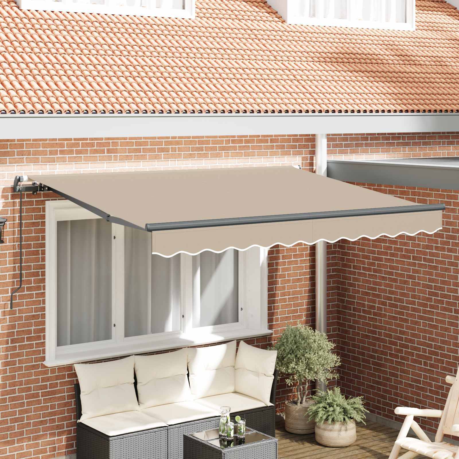 Einziehbare Markise Beige 250x200 cm