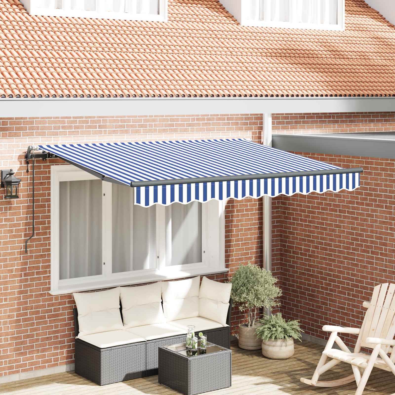 Einziehbare Markise Blau 300x200 cm
