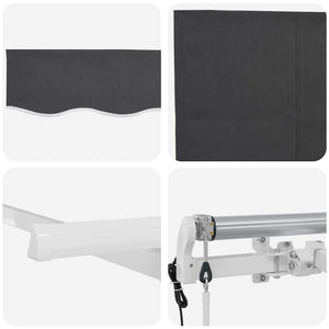 Einziehbare Markise Anthrazit 300x200 cm