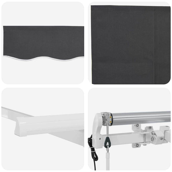 Einziehbare Markise Anthrazit 300x200 cm