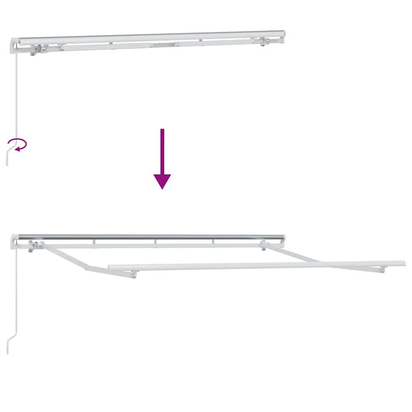 Einziehbare Markise Anthrazit 300x200 cm
