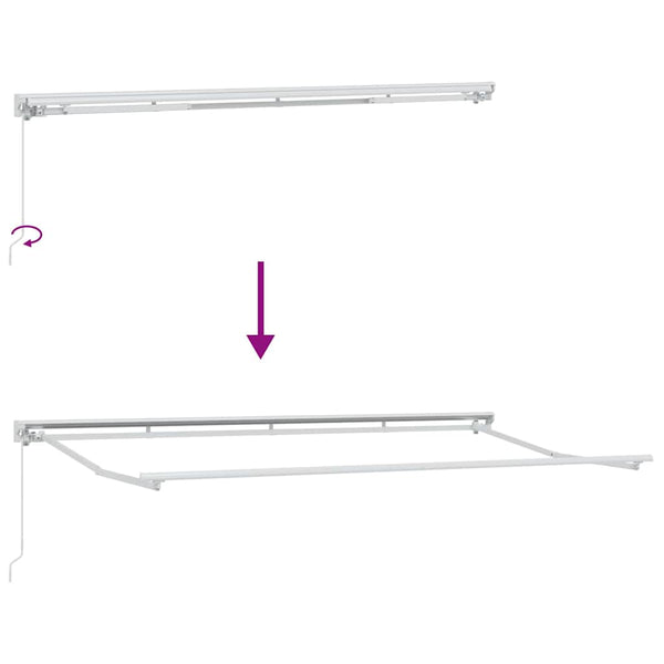 Einziehbare Markise Creme 350x200 cm