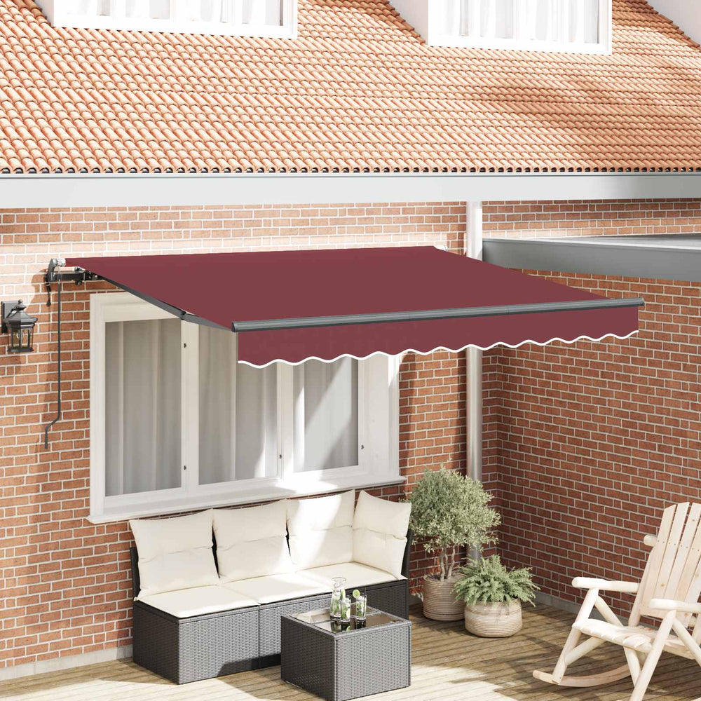 Einziehbare Markise Bordeauxrot 350 cm