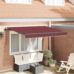 Einziehbare Markise Bordeauxrot 350 cm