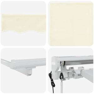 Creme Markisenrahmen 400x200 cm