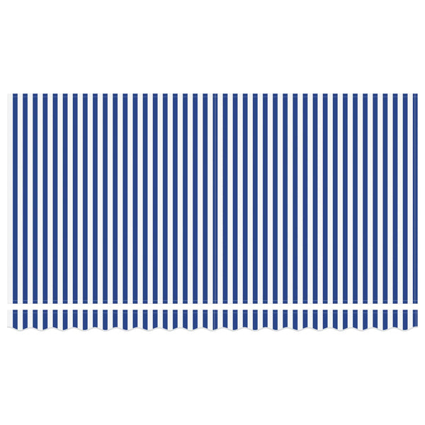 Einziehbare Markise Blau-Weiß 400x200 cm