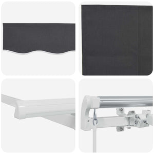 Einziehbare Markise Anthrazit 400x200 cm