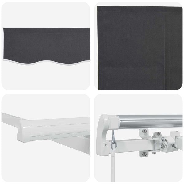 Einziehbare Markise Anthrazit 400x200 cm