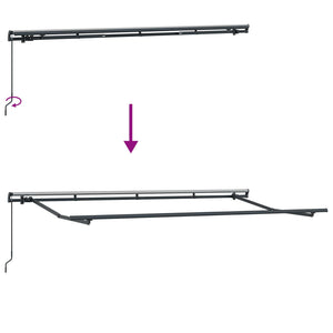 Einziehbare Markise Anthrazit 400x200 cm