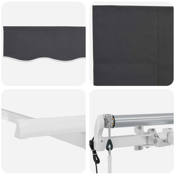 Einziehbare Markise Anthrazit 400x200 cm