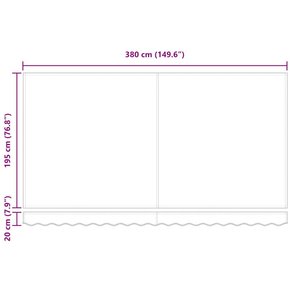Gelbe Einziehbare Markise 400x200 cm