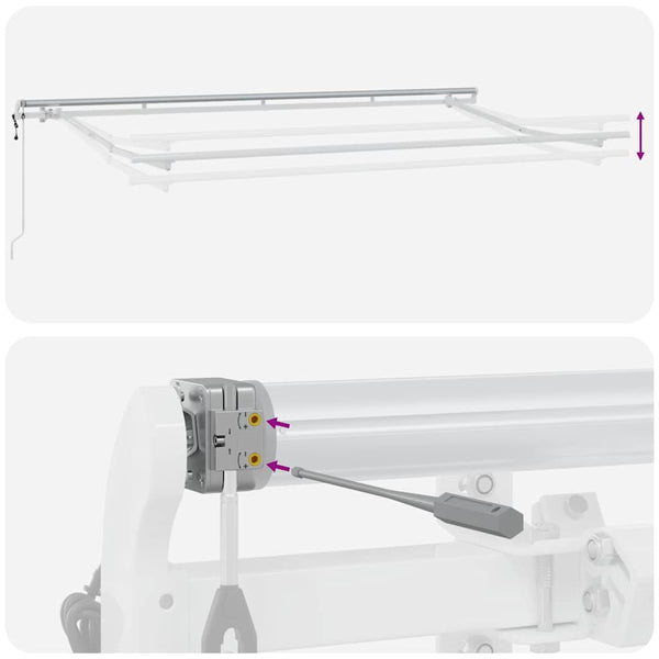 Gelbe Einziehbare Markise 400x200 cm